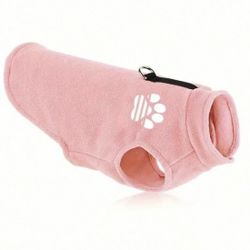 Fleece Dog/Cat Vest Paw Print Warm Small Size Pet Clothing Jacket