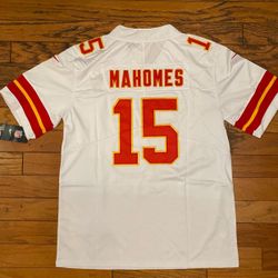 White Kansas City Chiefs Patrick Mahomes jersey Double stitched Kelce, Worthy Also Available 