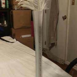 19.5" White Frost Glass Eiffel Tower Vase flower centerpieces