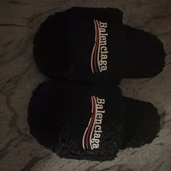 Balenciaga Fur Slides