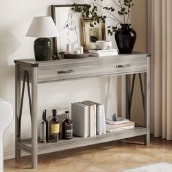 Farmhouse Console Table with Drawer
