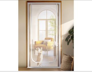 Magnetic Screen Door with Pet Flap