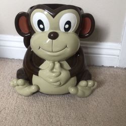 Monkey Ceramic Trash Can