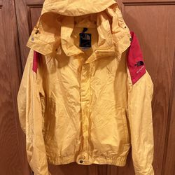 Vintage Men’s The North Face Extreme Jacket Yellow Gore-Tex Fabric USA Size Medium 