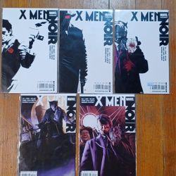 Xmen Comic Book NOIR Marvel 3 Variant Issues 5 Total Comics Dennis Calero Art