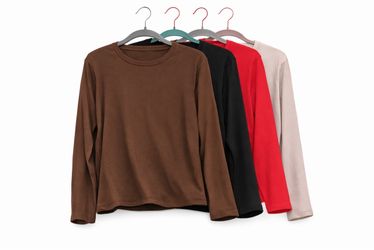 Long Sleeve Crewneck T-Shirts – Set of 4
