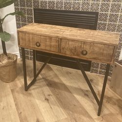 Solid Wood & Iron Console/Entry/Hall Table
