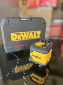 DEWALT 40 ft. Red Self-Leveling Cross Line Laser Level with (2) AA Batteries & Case