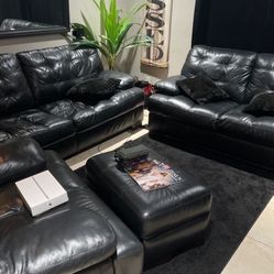 Leather Couch Set