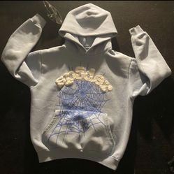 Sp5der Hoodie Sky Blue - S
