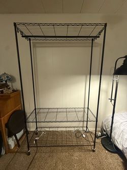 ULIFHOME Heavy Duty Rolling Garment Rack w/ Cover – Brand New