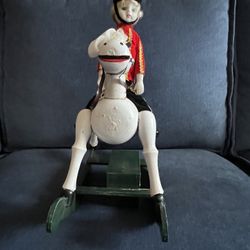 1982  Musical Rocking Horse with Soldier Wind Up Plays “Someday my Prince will come”