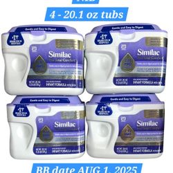 Similac Pro-Total Comfort Infant Formula Powder 20.1 oz EACH exp 8/1/25 Lot of 4