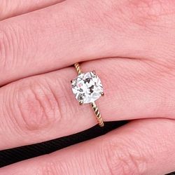 Solitaire Round Cut Simulated Diamond Ring