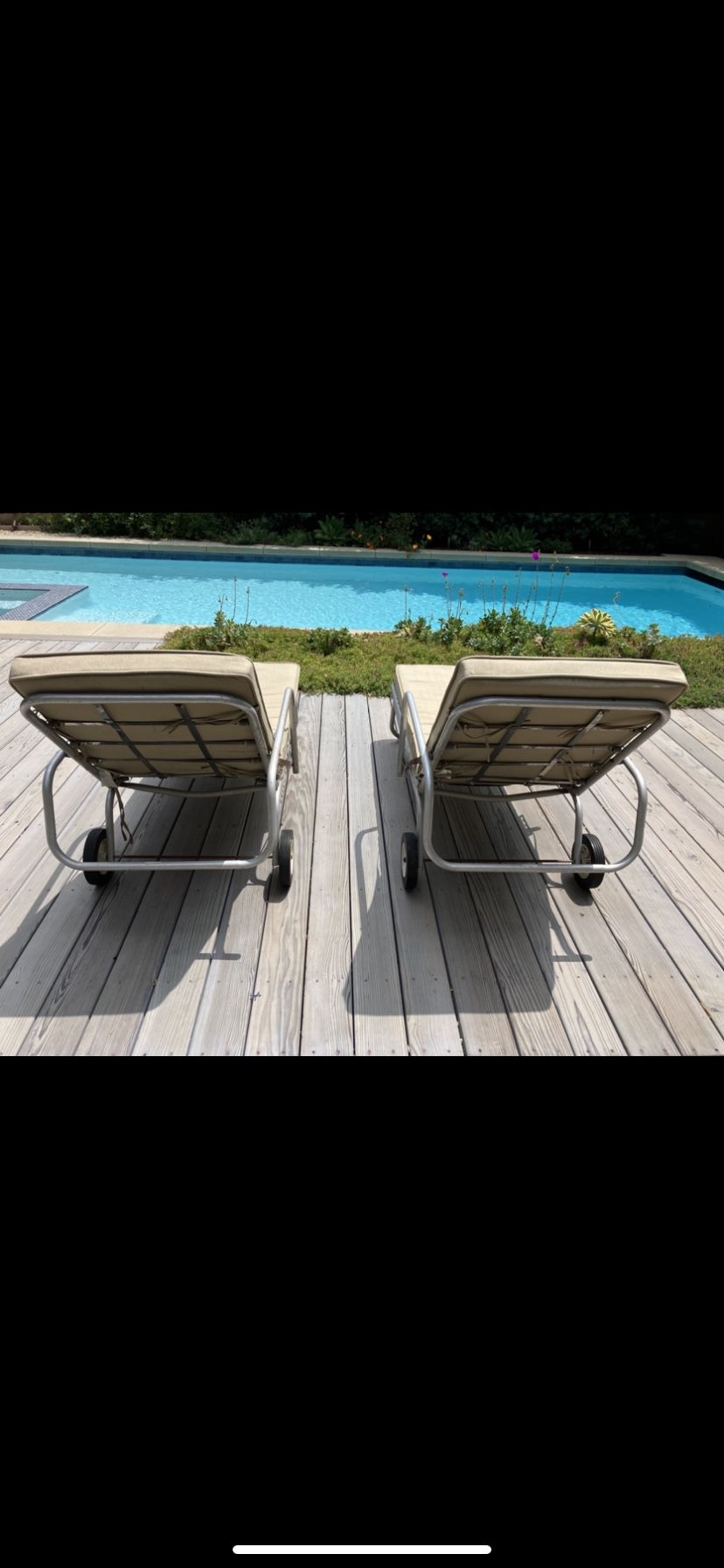 Antique Pool Chairs 