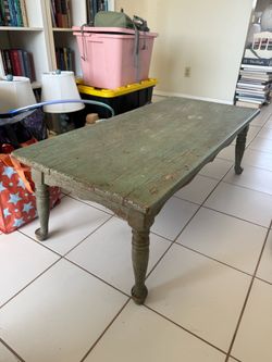 Solid Wood Coffee Table Rustic Bohemian