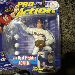 Greg Maddux Atlanta Braves 1998 Action Figure Pro Action Real Pitching Action