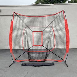 BRAND NEW $45 Baseball Softball Practice Net Hitting Batting Pitching Training Set w/ Carry Bag 