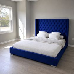 King Bed Blue New
