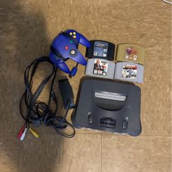 Nintendo 64 Console Zelda ,WF NO Mercy . Madden 99 F-1 World Grand Prix Blue Controller All Component’s 