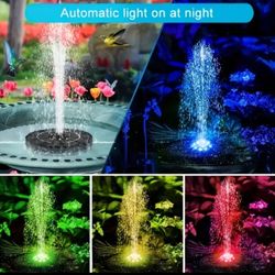 High-Quality 3.5W Solar-Powered LED Fountain with Vibrant Multi-Color Display