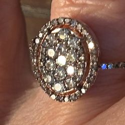 Natural Champagne Diamond Ring