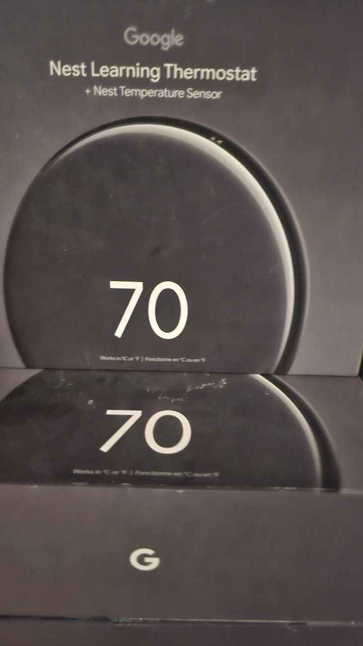 Google Nest Learning Thermostat 4th generation with Sensor, Polished Obsidian