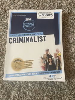 Criminalist Passbook LIKE NEW