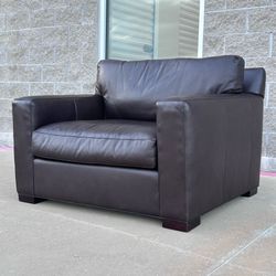 Crate & Barrel leather chair
