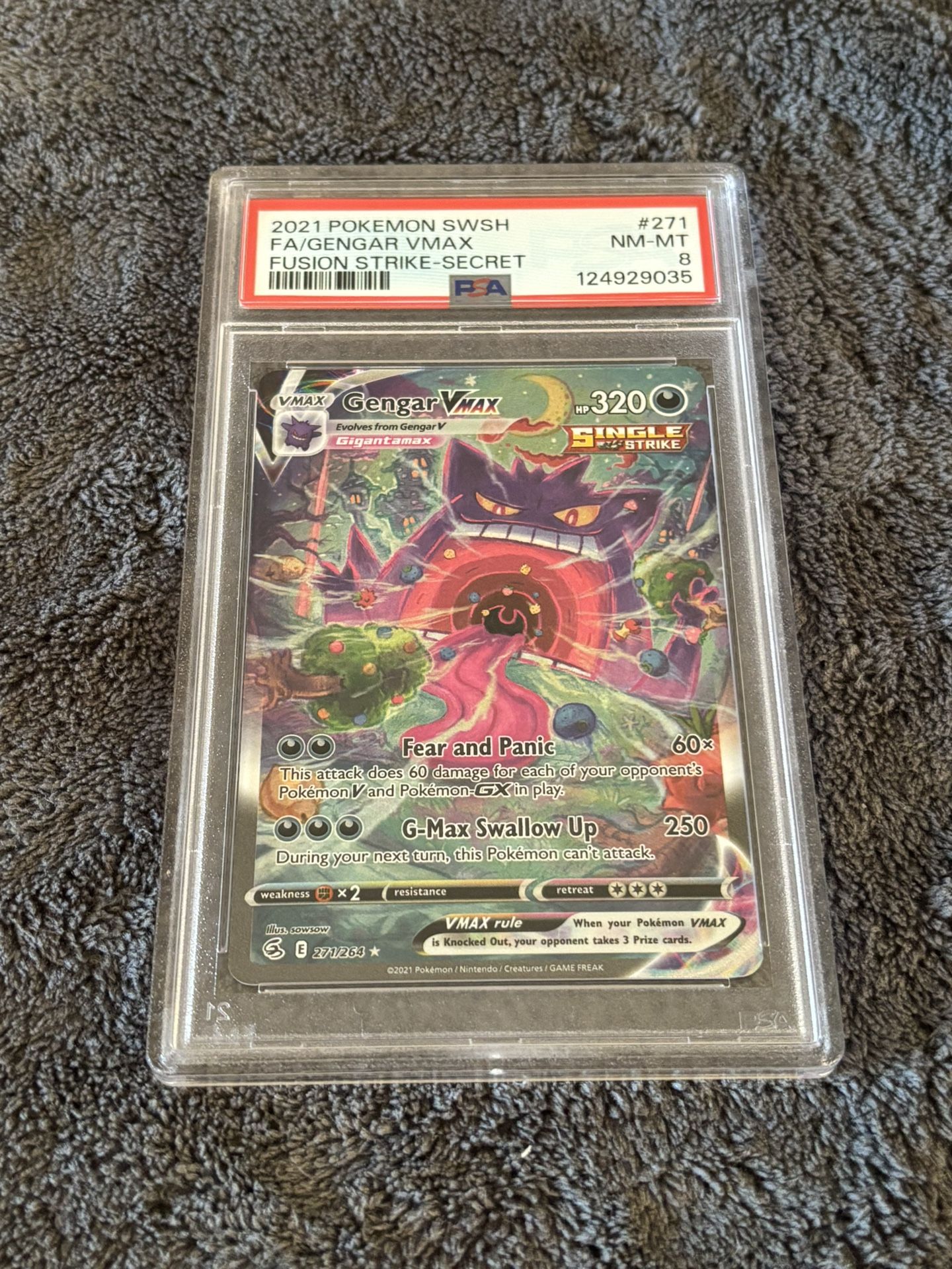 Pokemon Gengar Vmax PSA 8