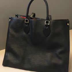 Black Epi Tote With Long Handle Bag