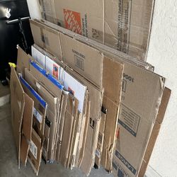 Over 35 MOVING BOXES And Large Box Of Paper/bubble Wrap