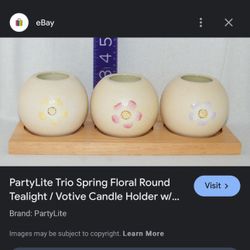 Partylite Trio Tea light And Votive Candle Holder 