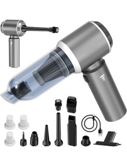 New-4-in-1 Car Vacuum Portable Cordless & Dust Buster, 20000pa High Power Handheld Vacuum Cordless Rechargeable, Mini Vacuums with 3 Reusable Filter,