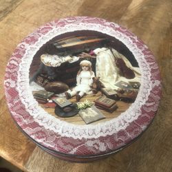 Vintage Round Tin Box