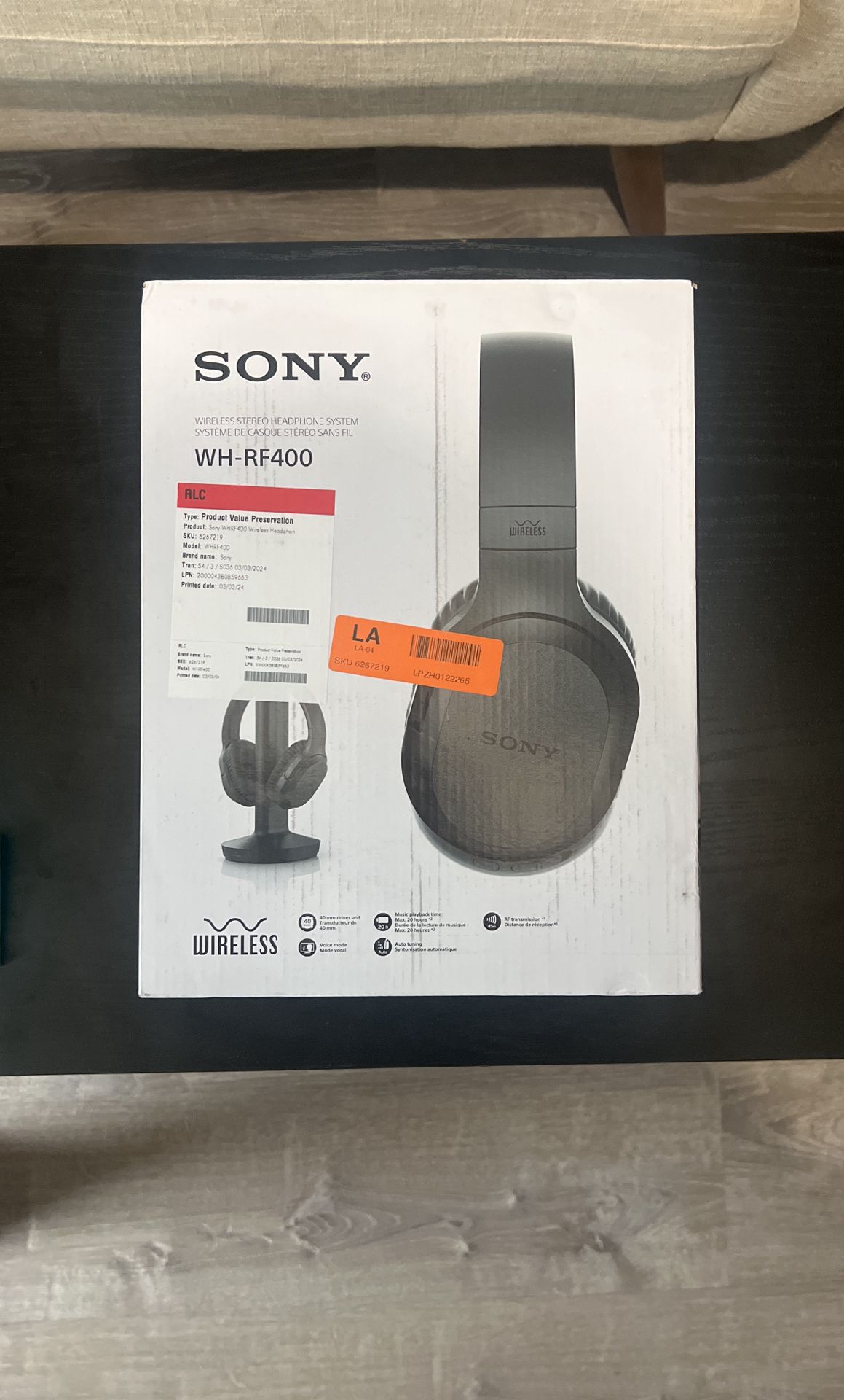 Sony - WHRF400 Wireless Headphones - Black