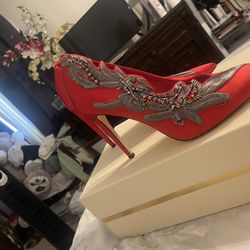 Red Pointy Heel 