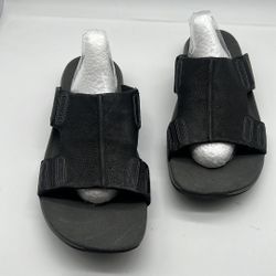 Merrell Men’s Black  Leather Slide Sandals Size 10 