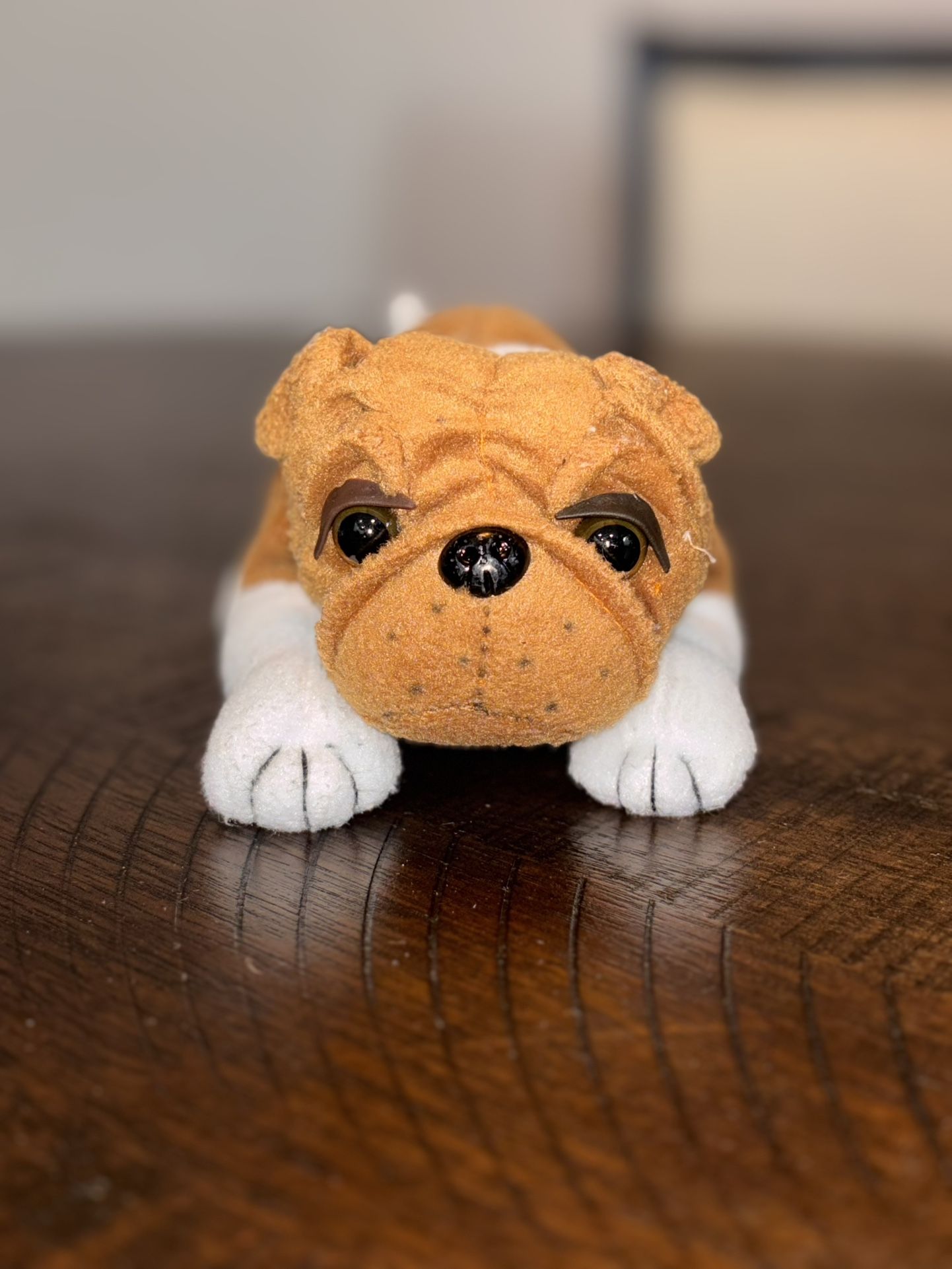 Plushland Realistic Stuffed Animal Puppy Dog Plush Figures Bulldog (10") Used
