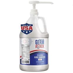 (18 Available)  Germ Attack® Antibacterial Gel Hand Sanitizer, Unscented, 1 Gallon Pump Bottle