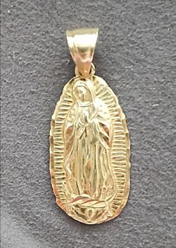 Our Mother 14k solid gold pendant