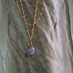 Labradorite Double Chain Necklace 