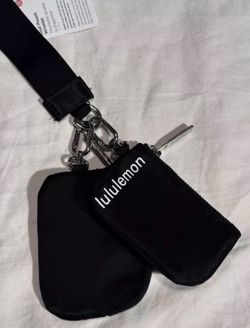 Black Lululemon dual porch wristlet