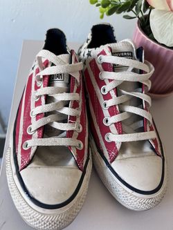 Title: Converse Chuck Taylor All Star Low Top American Flag Design – Unisex Size 7 Women / 5 Men
