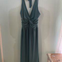 Jones NY Beautiful Cream Blue Dress