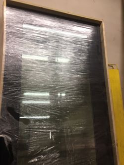 Milgard Fiberglass Door 3/0 x 8/0 36” x 96” BLACK, OUTSWING right hand