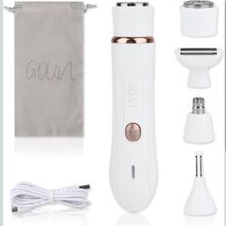 4-in-1 Facial Hair Remover Kit Rechargeable Women’s Shaver Type-C