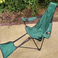 Folding Camping Chair With Footrest