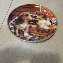 COLLECTIBLE  PLATE BEAGLE BEDTIME