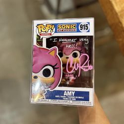 Funko Pop Sonic The Hedgehog Amy Rose Signed